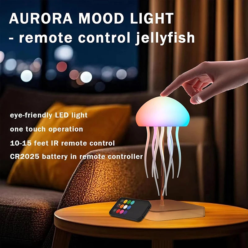 Moktan Sabai LED Jellyfish Lamp 9 Tentacles Color Changing Remote Night Light Ultra Battery