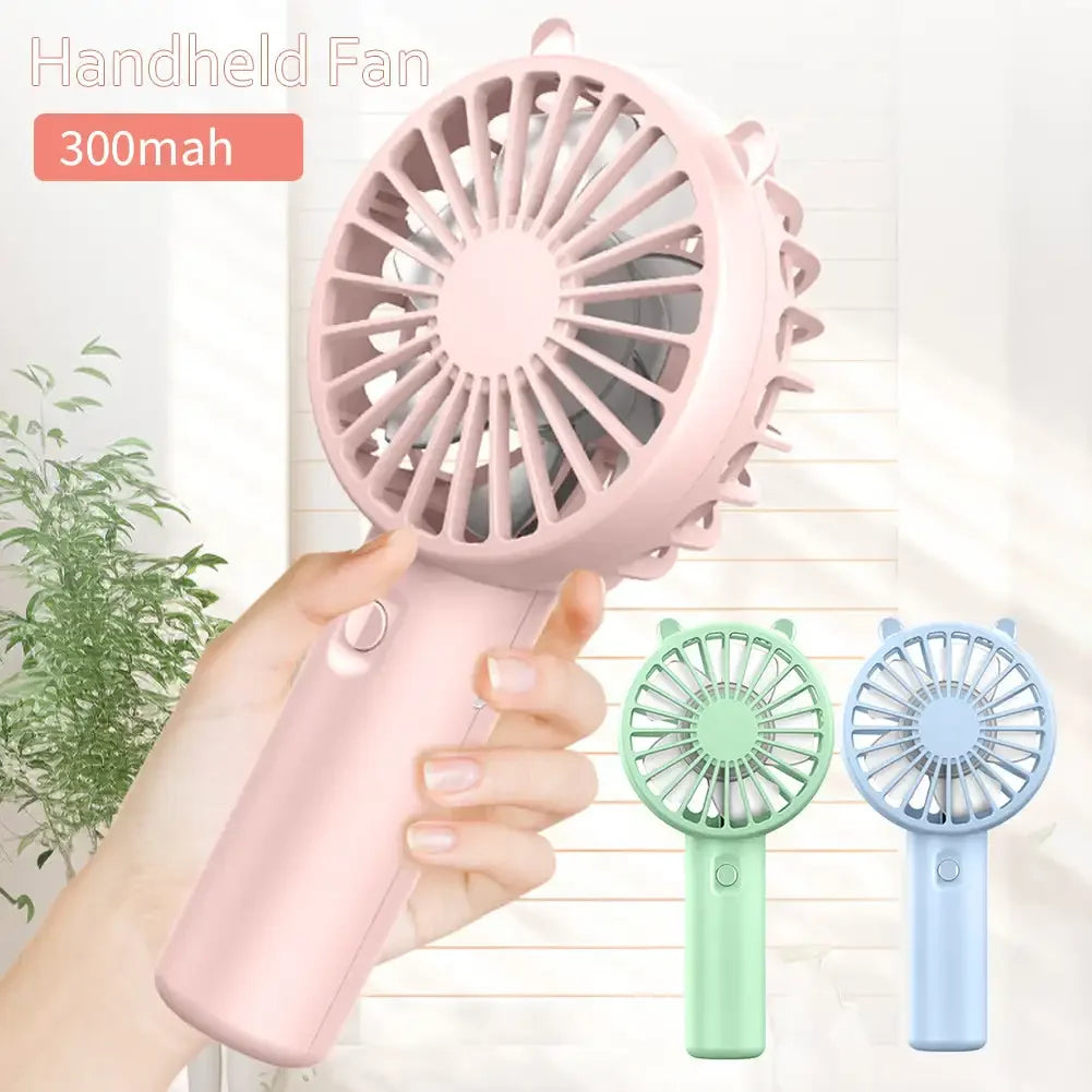 Moktan Sabai Portable Hand Fan | Mini Handheld Fan with 3-Speed Airflow Control | USB Rechargeable for On-the-Go Comfort
