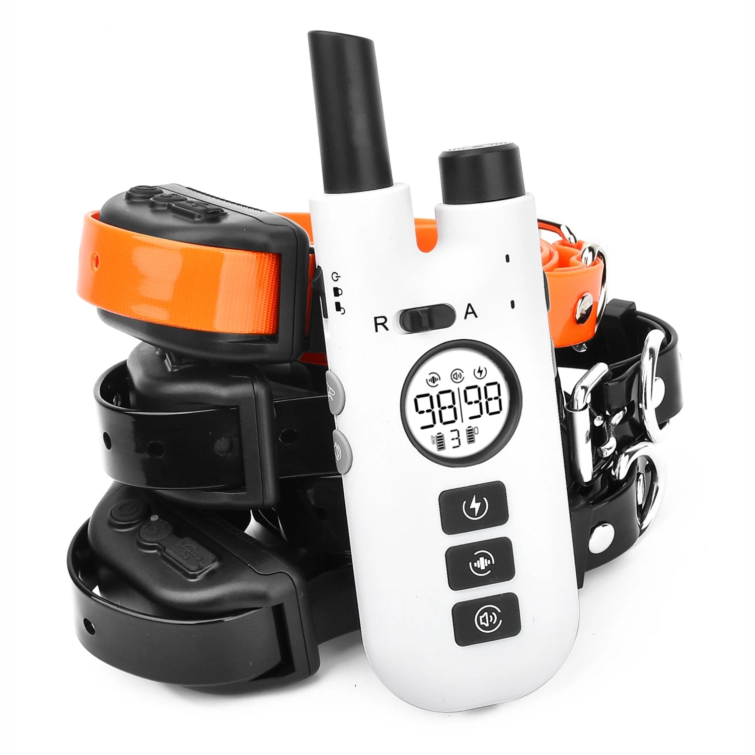 Moktan Sabai Dog Training Collar 800M Remote Waterproof Rechargeable No Bark Control Collar 2in1 White 3 dog collar V2