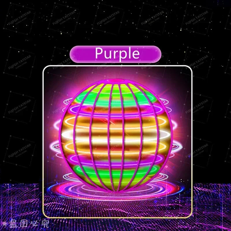 Moktan Sabai Flying LED Ball Toy for Kids – Hand Controlled 360° Rotating Cosmic Globe Pink