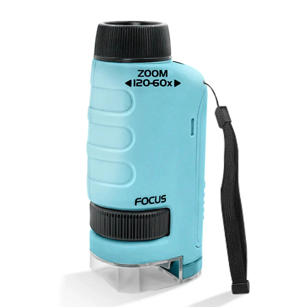 Moktan Sabai Digital Microscope for Children 200MP with IPS Screen STEM Science Toy Light Blue
