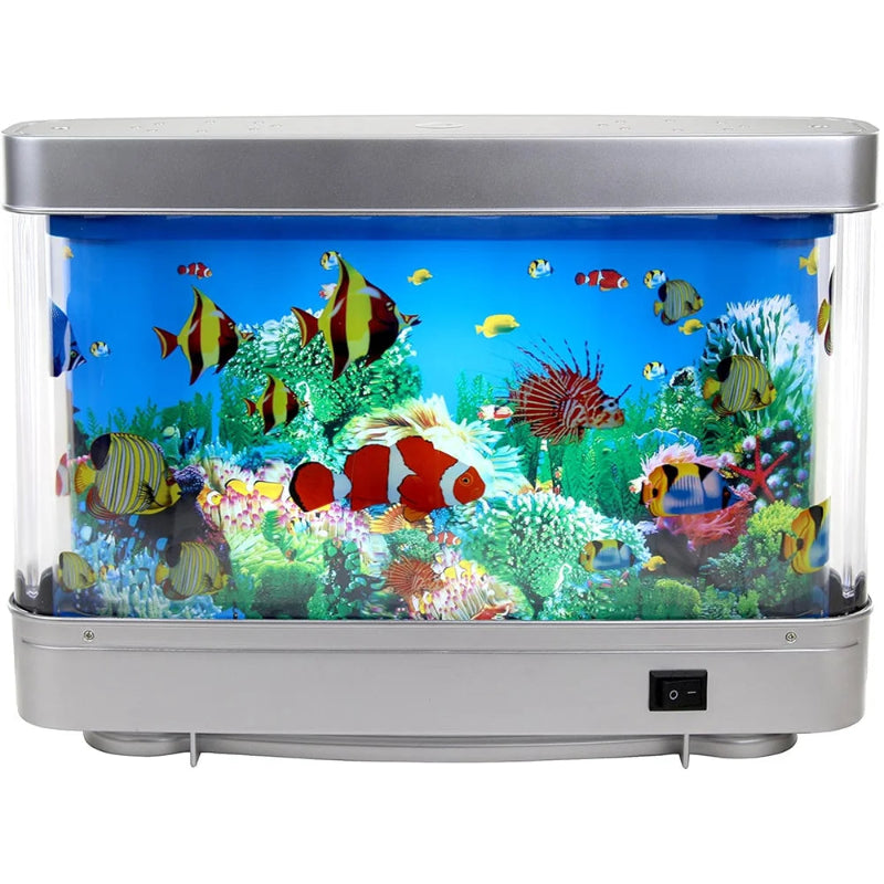 Moktan Sabai Tropical Fish Tank Lamp Virtual Aquarium LED Night Light Kids Room Gift