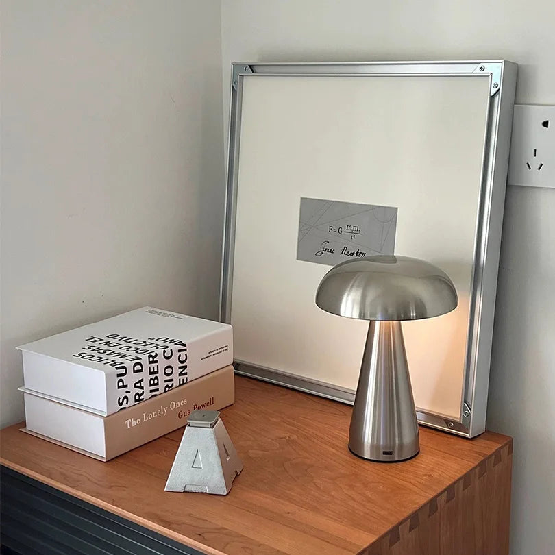 Moktan Sabai Rechargeable LED Mushroom Table Lamp Touch Sensor Bedside Night Light Decor
