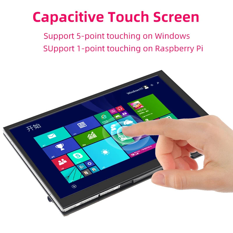 Moktan Sabai 7" Portable Touch Screen Monitor IPS LCD 1024x600 for Raspberry Pi PC Laptop