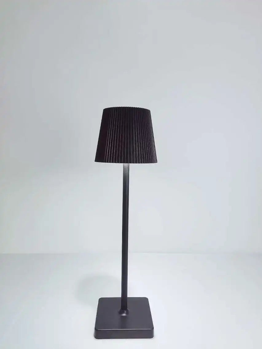 Moktan Sabai LumiGrid | Modern Stripe LED Table Lamp with Touch Dimming | Metal USB Desk Light for Decor Black 2