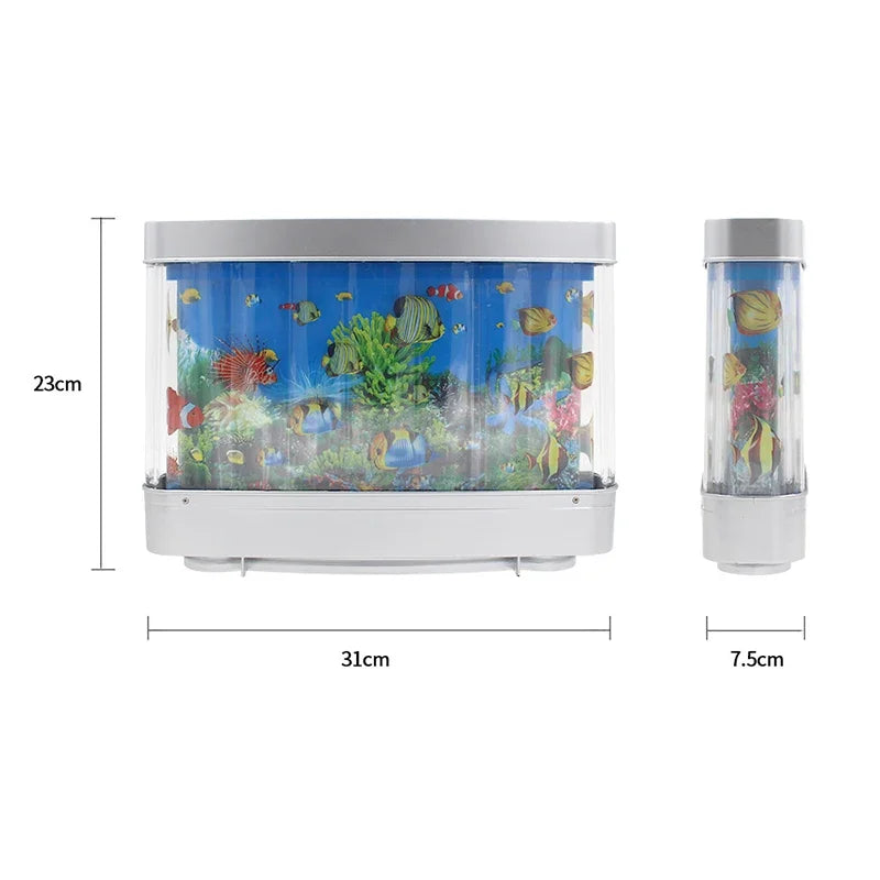 Moktan Sabai Tropical Fish Tank Lamp Virtual Aquarium LED Night Light Kids Room Gift