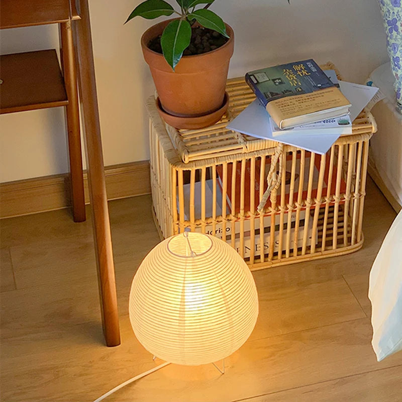 Moktan Sabai Nordic LED Table Lamp Wabi Sabi Bedside Desk Light for Bedroom Living Room