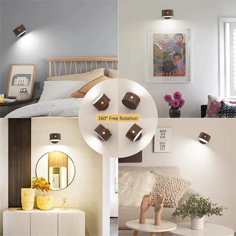 Moktan Sabai Touch Control Wall Lamp USB Rechargeable Dimmable LED Reading Light Bedroom