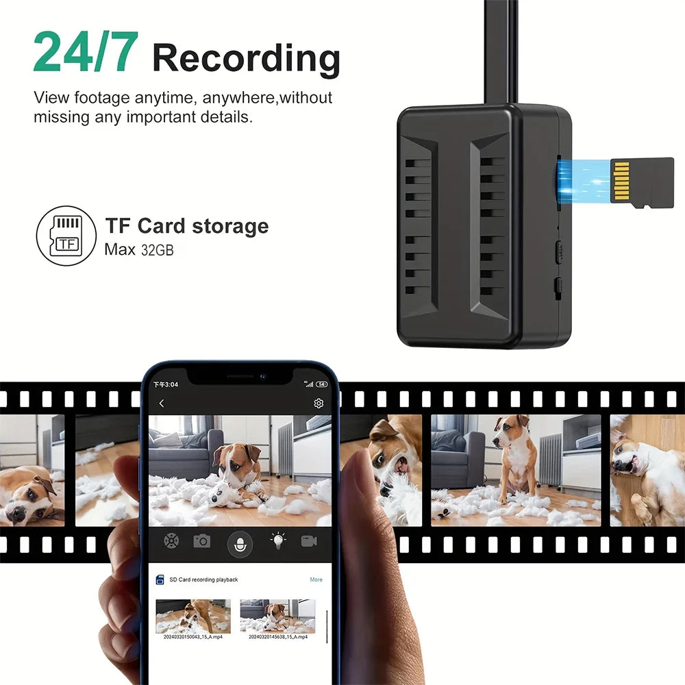 Moktan Sabai Mini WiFi 1080P Security Camera Adjustable Lens Remote Monitoring Home IP Cam