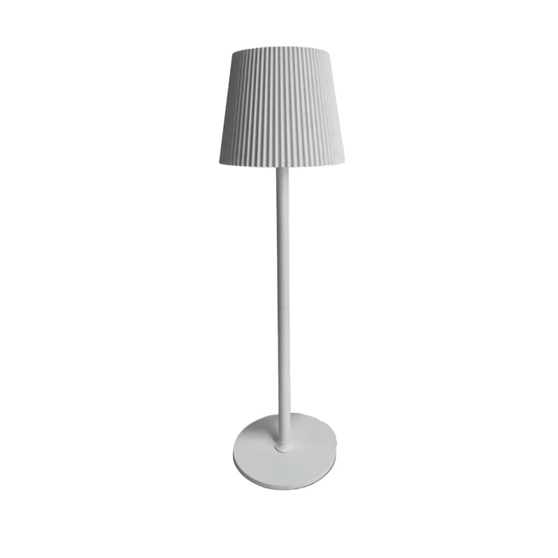 Moktan Sabai LumiGrid | Modern Stripe LED Table Lamp with Touch Dimming | Metal USB Desk Light for Decor White 1