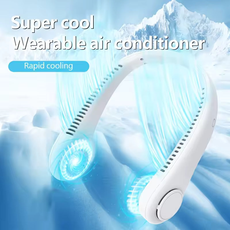 Moktan Sabai Portable Neck Fan | Bladeless Design with Rechargeable Battery | Lightweight Cooling Solution for Instant Comfort