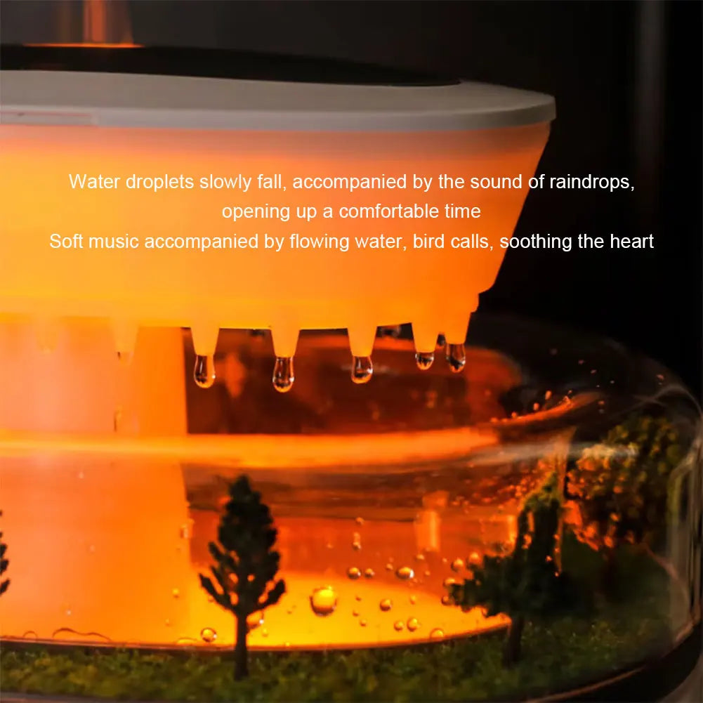 Moktan Sabai Cloud Rain Humidifier Rainfall Aromatherapy Diffuser with 7 Color Light for Home