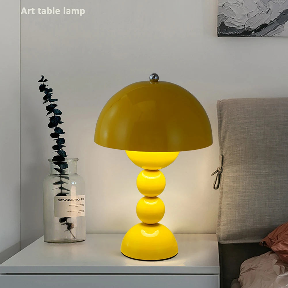 Moktan Sabai Nordic Touch LED Table Lamp Flower Bud Bedside Desk Light Living Room Decor yellow