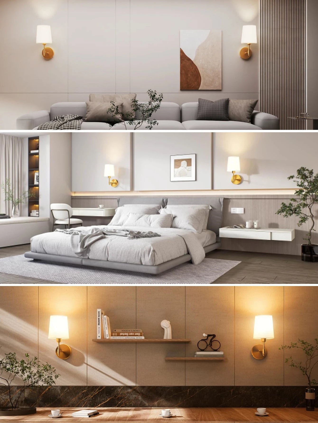 Moktan Sabai Wireless Wall Lamp – Rechargeable RGB Battery Light with Remote for Bedroom Decor