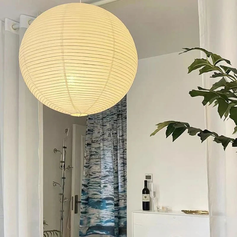 Moktan Sabai Japanese Noguchi Paper Lantern Pendant Light Sphere Ceiling Lamp for Home Décor