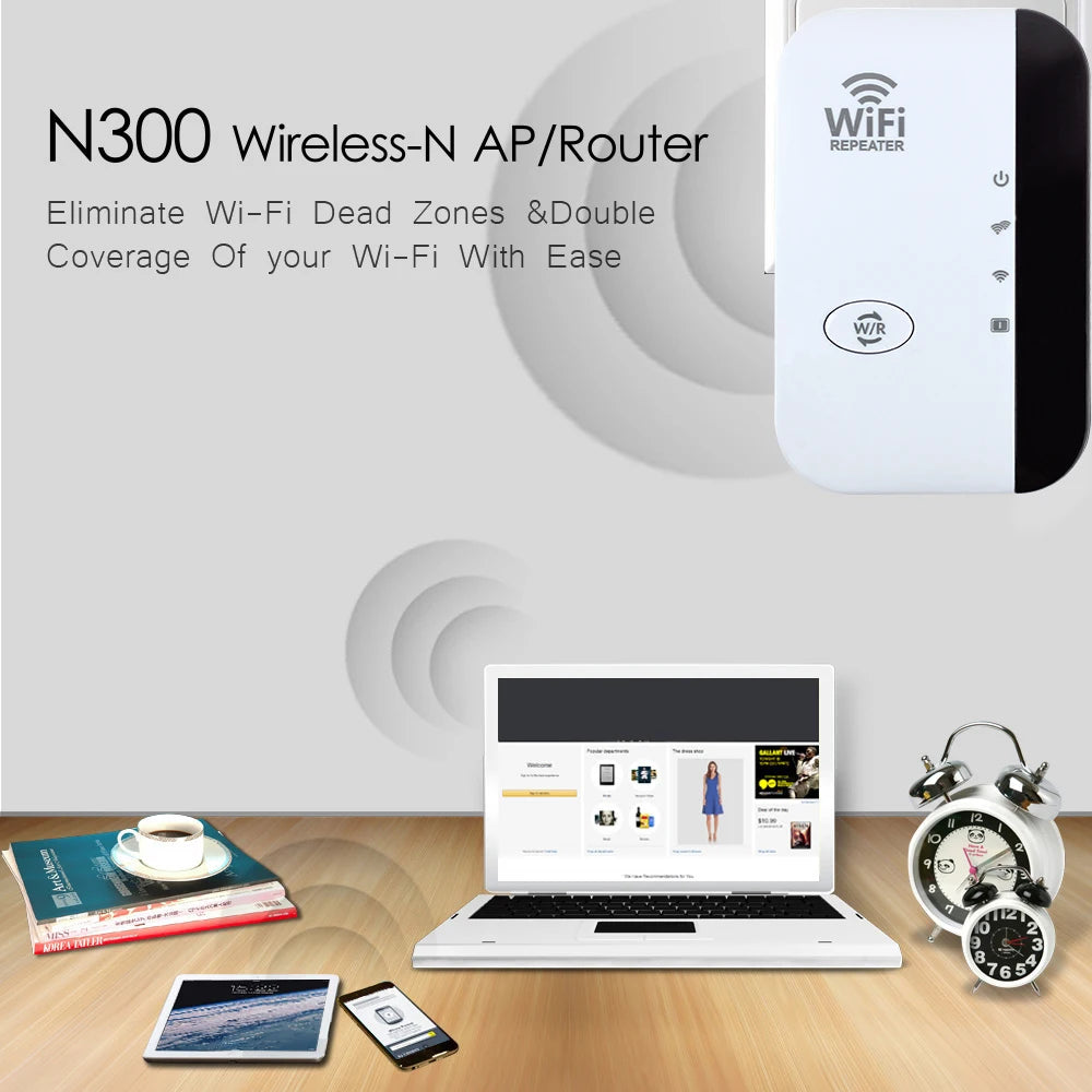 Moktan Sabai FENVI 300Mbps Wireless WiFi Repeater Extender Booster Amplifier 802.11N WiFi