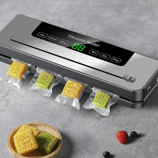 Food Vacuum Sealer Machine Wet Dry Modes with UV and Built-in Cutter for Storage