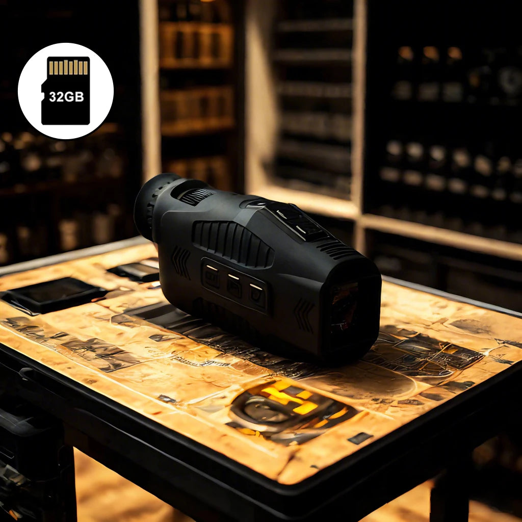 Moktan Sabai 1080P Night Vision Monocular with Infrared Zoom HD Hunting Telescope for Day/Night Use Premium 32G SD Card