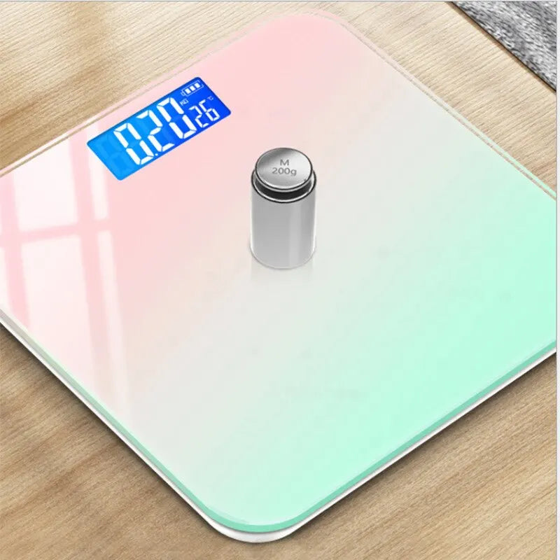 Moktan Sabai Digital Bathroom Scale Glass LED Display Body Weight Scale Smart Electronic Balance