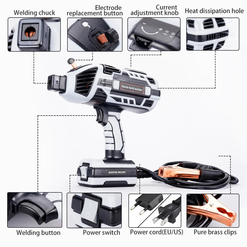 Moktan Sabai 4600W Handheld Arc Welder Mini Portable Welding Machine Home DIY Euro 220V