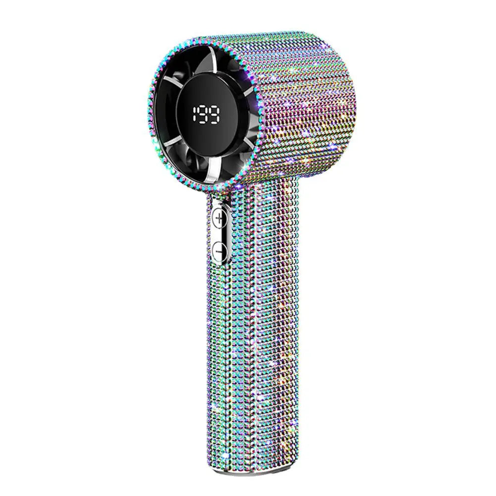 Moktan Sabai Portable Hand Fan | High-Speed Turbo Misting Fan with 199 Speed Levels | Rechargeable Design for Efficient Cooling V1