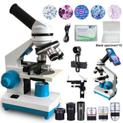 Moktan Sabai Student Microscope Dual LED with Moving Slide Stage for School Home Lab 2000X