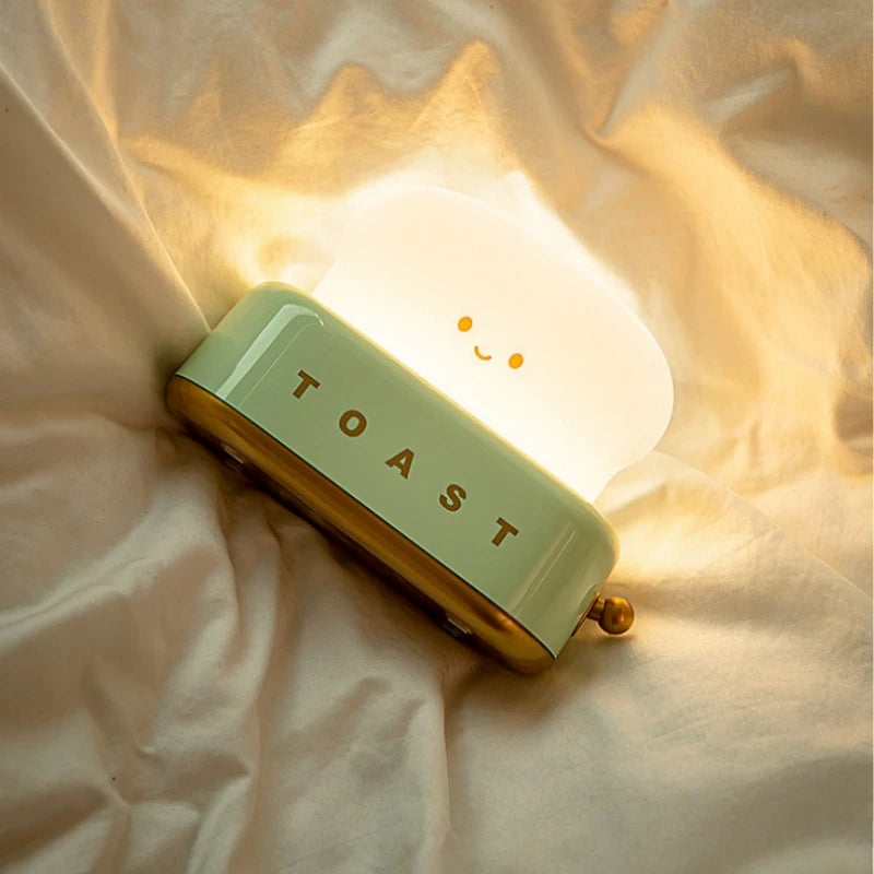 Moktan Sabai Toast Night Light LED Bedside Desk Lamp USB Rechargeable Cute Bedroom Gift Green