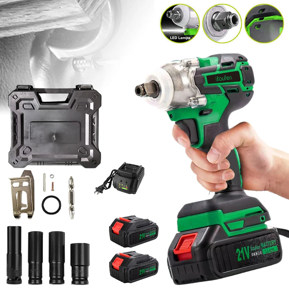 Moktan Sabai 380Nm 21V Brushless Cordless Electric Wrench High Torque Impact Tool
