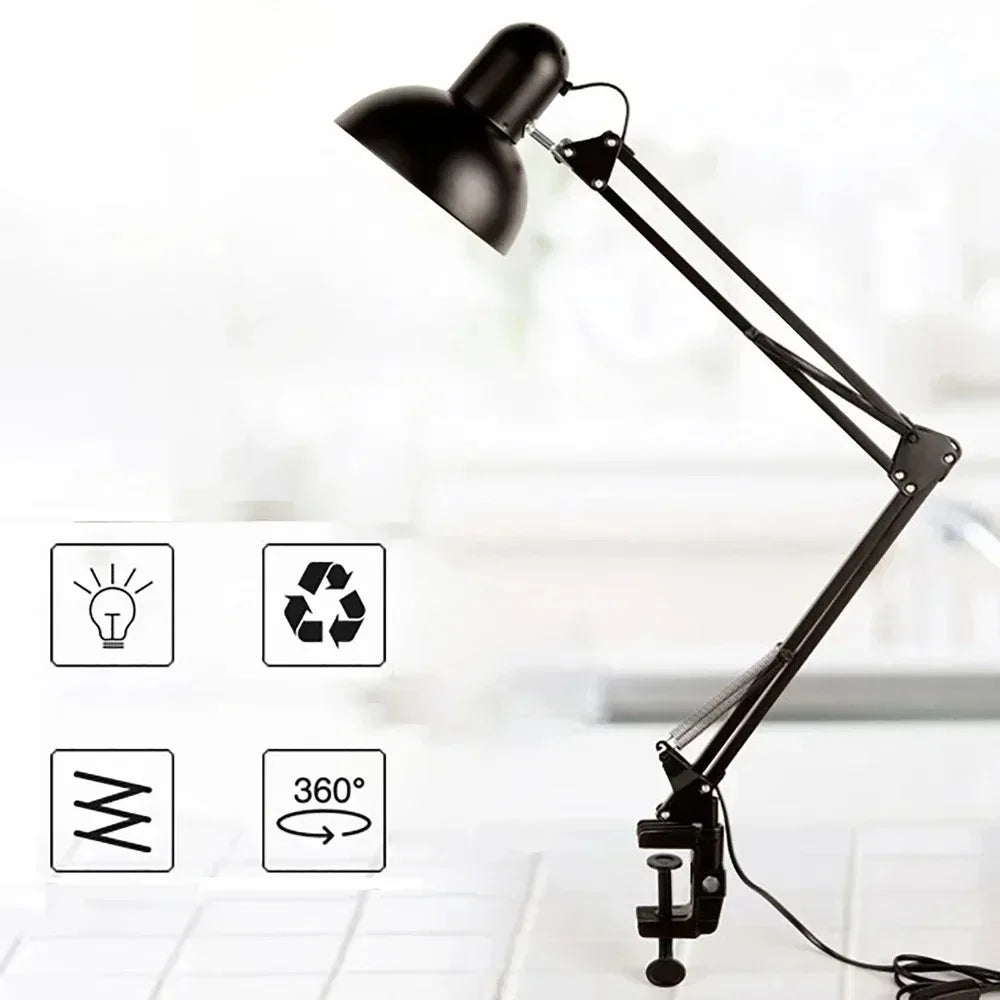 Moktan Sabai Flexible LED Desk Lamp Adjustable Metal Reading Light for Home Office Study Table