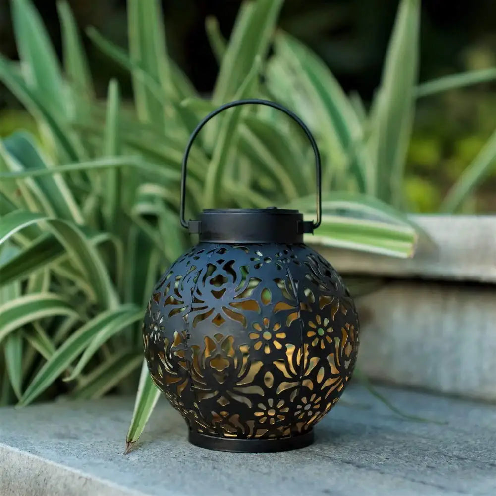 Moktan Sabai Outdoor Solar Garden Hanging Iron Art LED Light Waterproof Landscape Projection