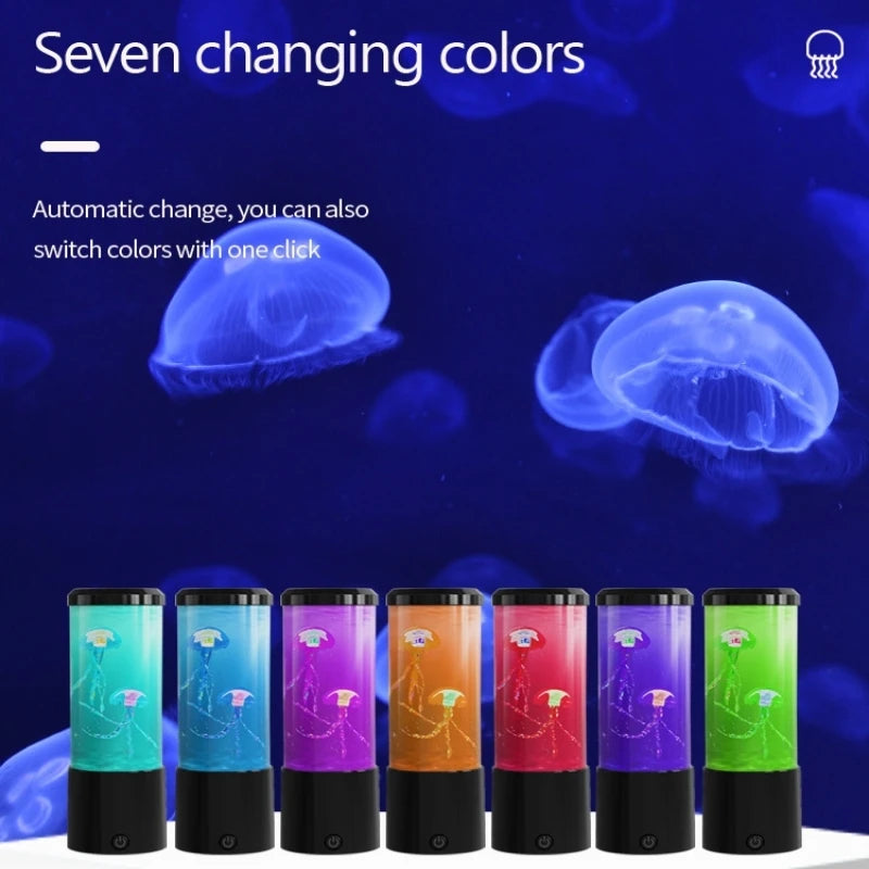 Moktan Sabai Jellyfish Lamp Ocean Night Light LED Aquarium Mood Light for Bedroom Home Decor