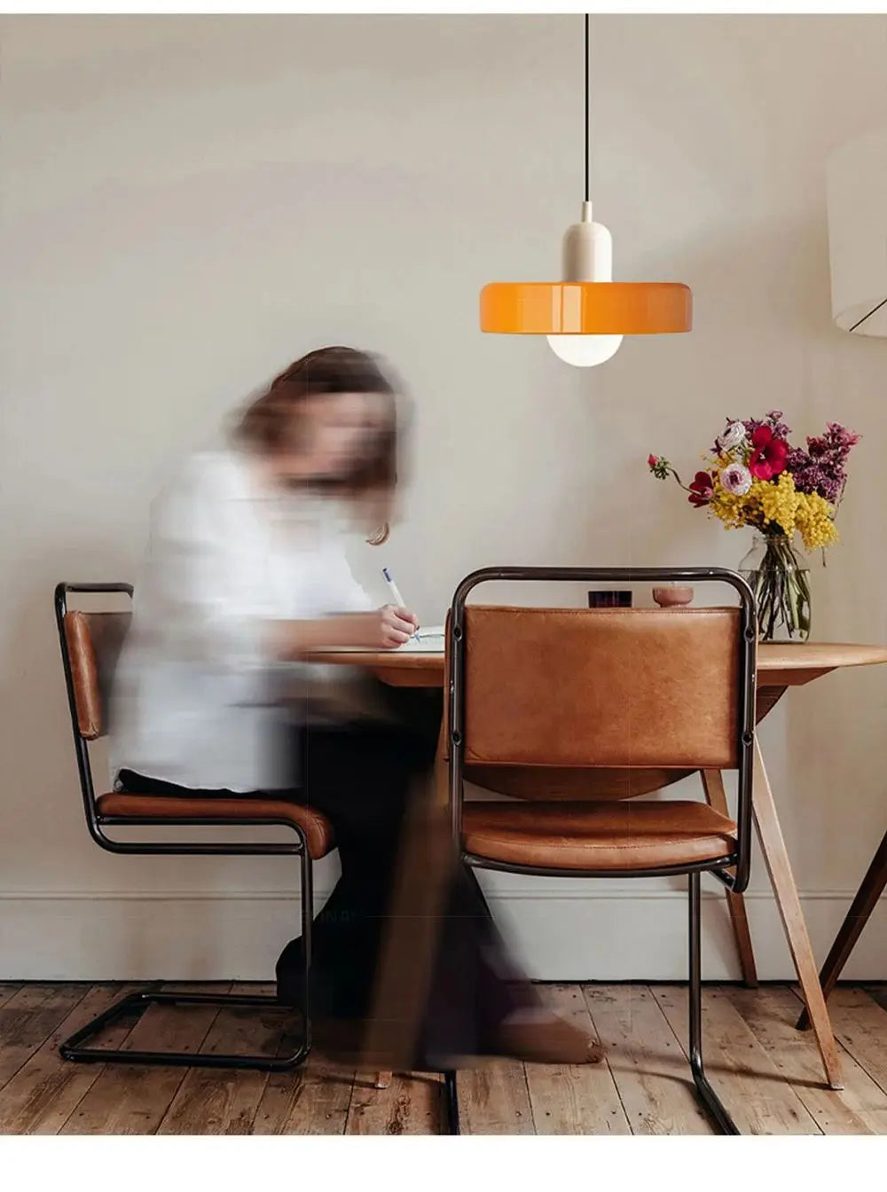 Moktan Sabai Nordic Bauhaus Glass Chandelier – Retro Dining Room Pendant Light for Living Room