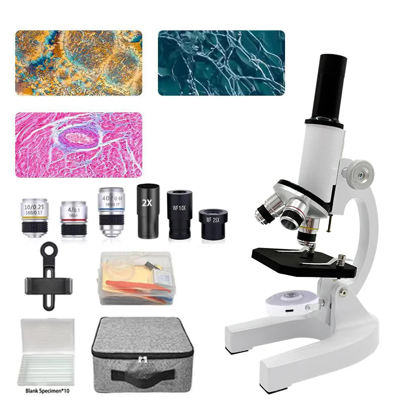 Moktan Sabai 40X–2000X Microscope for Kids Adults with LED Light Phone Adapter Science Kit Microscope