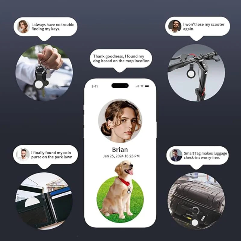Moktan Sabai 4 Pack Bluetooth GPS Tracker Smart Tag for Luggage Backpack Find My App