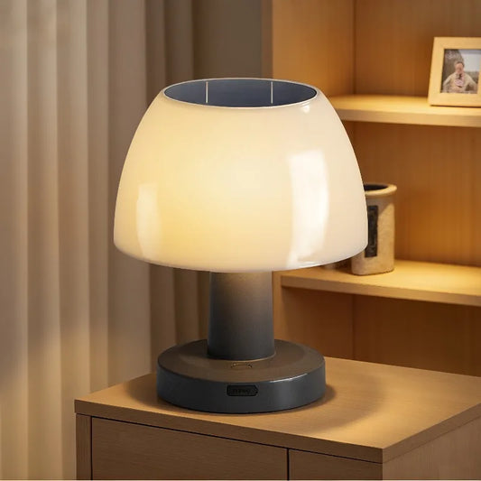 Solar LED Table Lamp Outdoor Rechargeable Cordless Desk Light for Home Décor