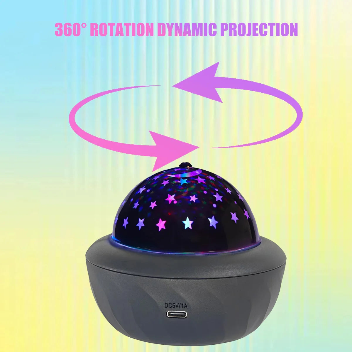 Moktan Sabai USB RGB Starry Night Sky Projector | Rotating Moon Stars Room Decor Lamp