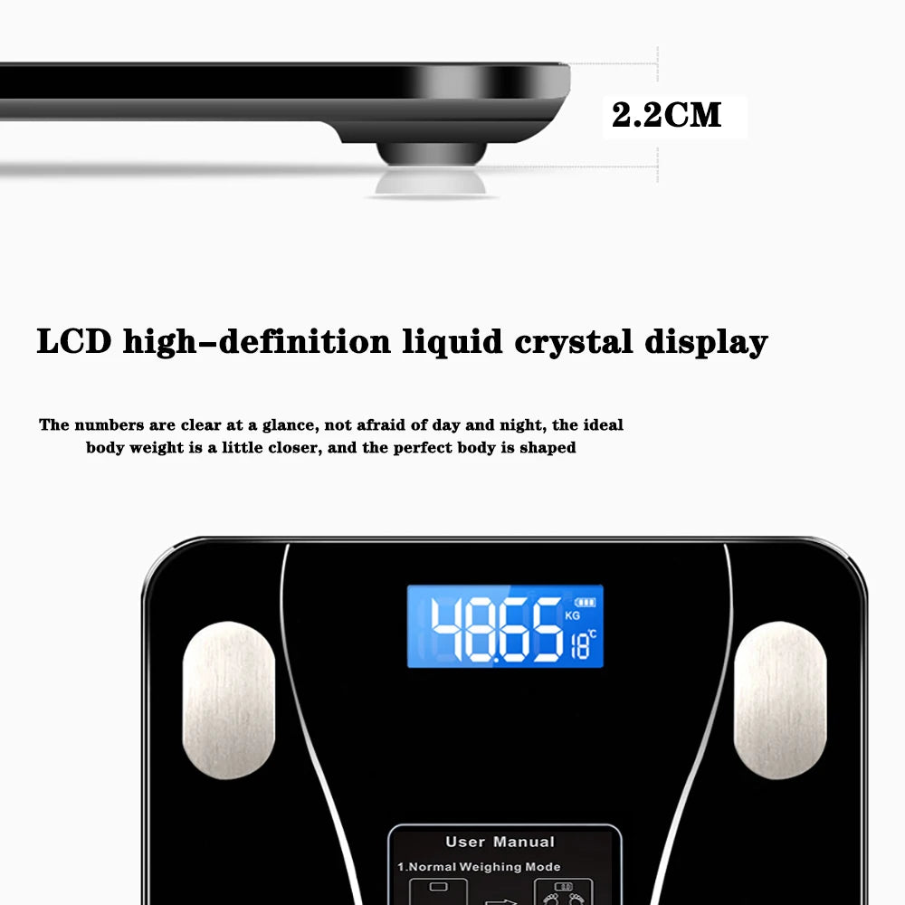 Moktan Sabai Smart Bluetooth Digital Scale – USB Rechargeable with LED Display and App Sync