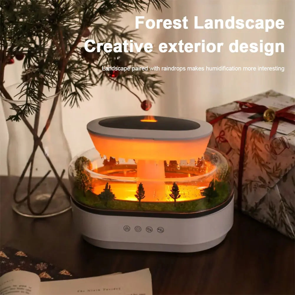 Moktan Sabai Cloud Rain Humidifier Rainfall Aromatherapy Diffuser with 7 Color Light for Home
