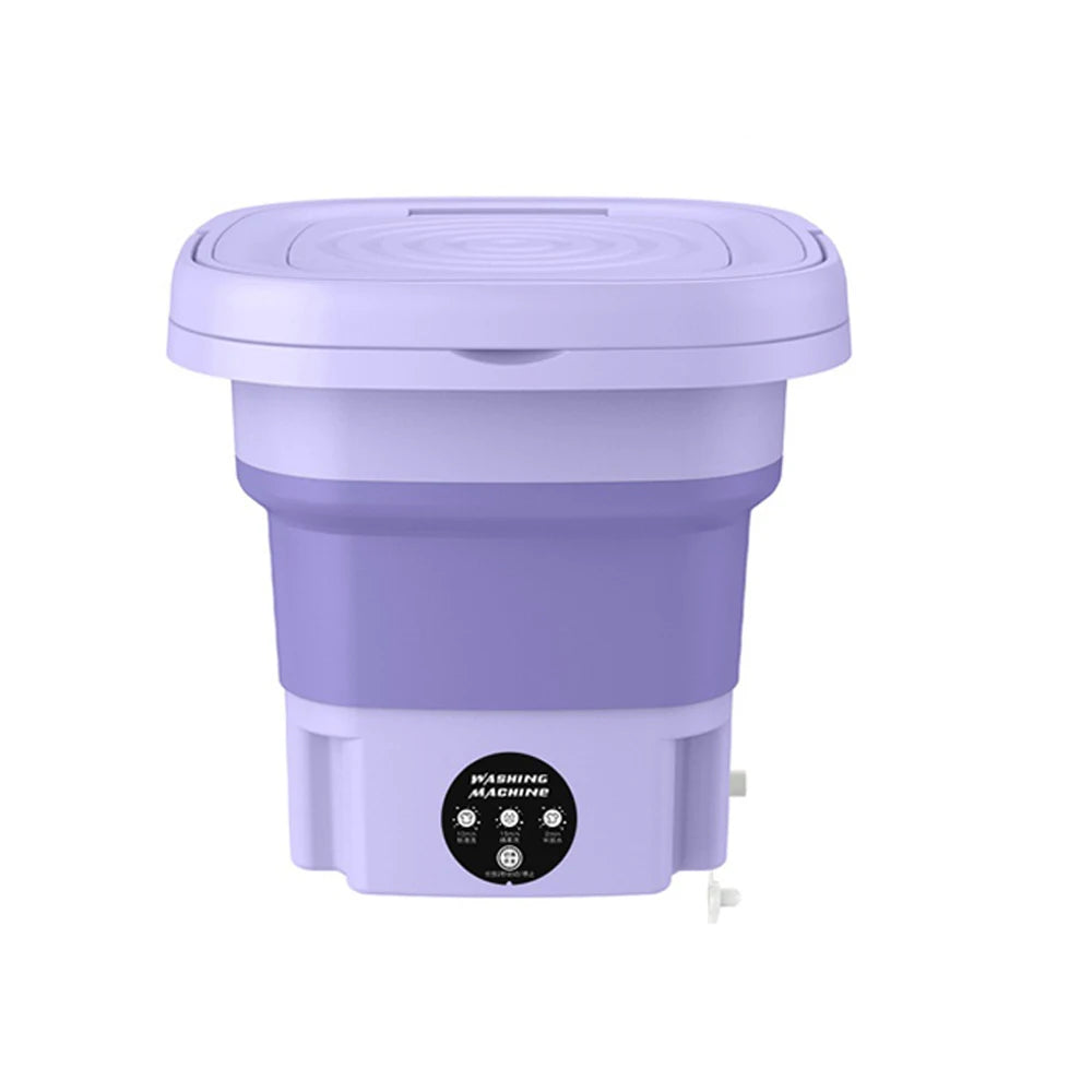 Moktan Sabai 8L Portable Foldable Mini Washing Machine with Spin Dryer for Socks Underwear