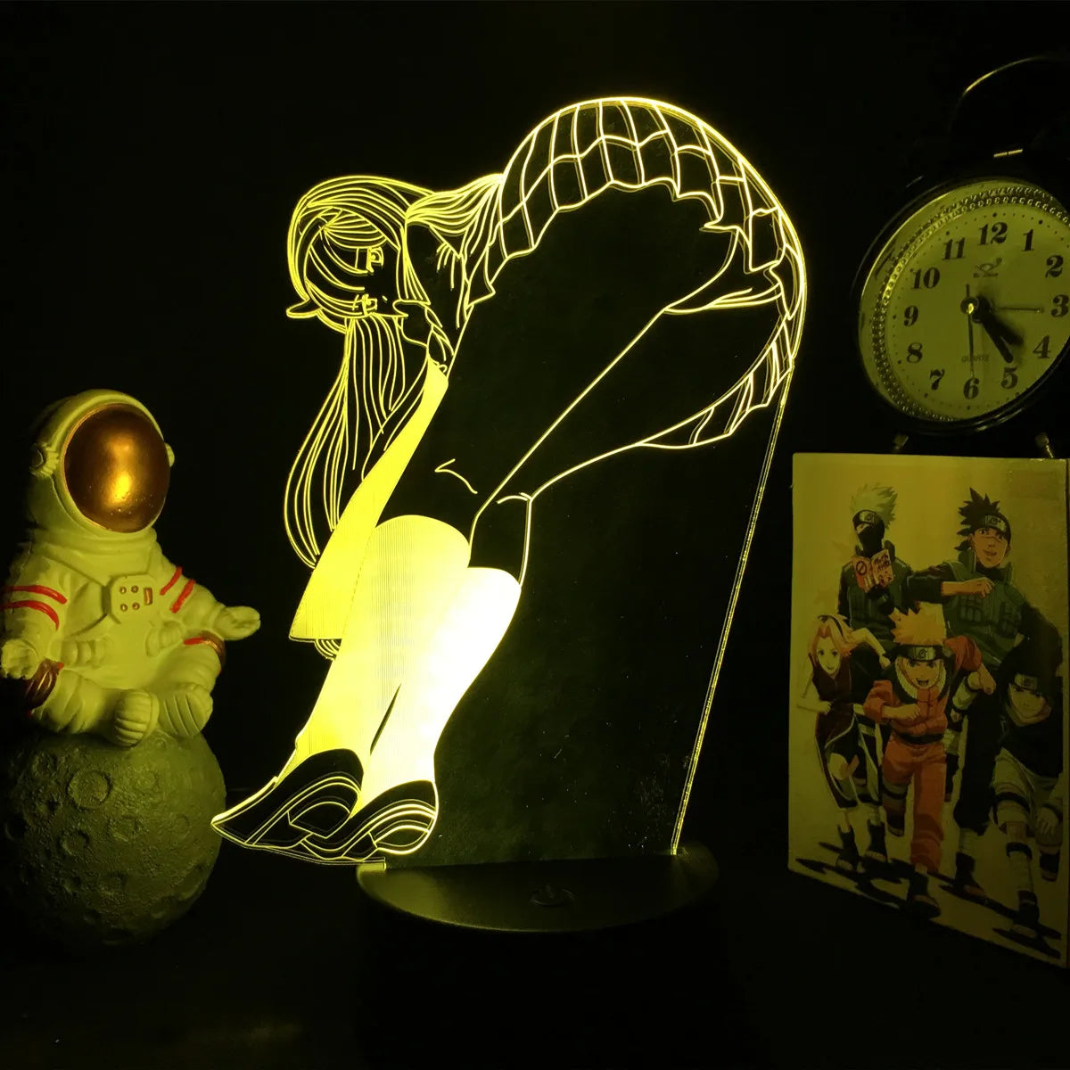 Moktan Sabai 3D Anime Girl LED Night Light 16 Color Illusion Bedside Bedroom Table Lamp FRANXX 07