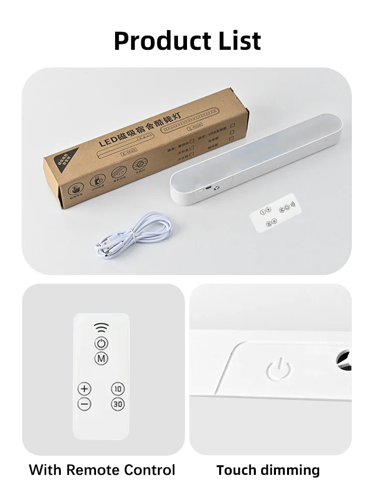 Moktan Sabai USB Rechargeable LED Night Light 3 Color Dimmable Magnetic Cabinet Lamp