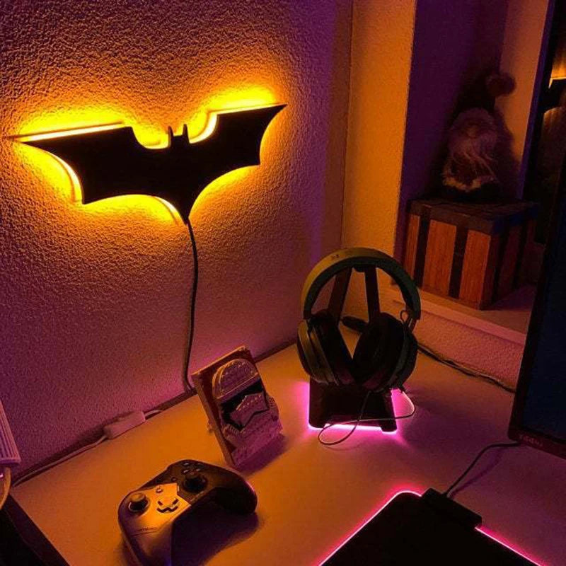 Moktan Sabai Modern Wooden Wall Lamp Remote 16-Color LED Decorative Night Light 2M Cable