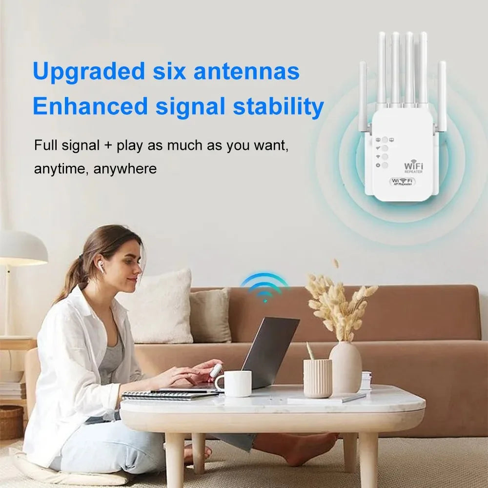 Moktan Sabai 1200Mbps Dual Band WiFi Extender Signal Booster Repeater 2.4G 5G