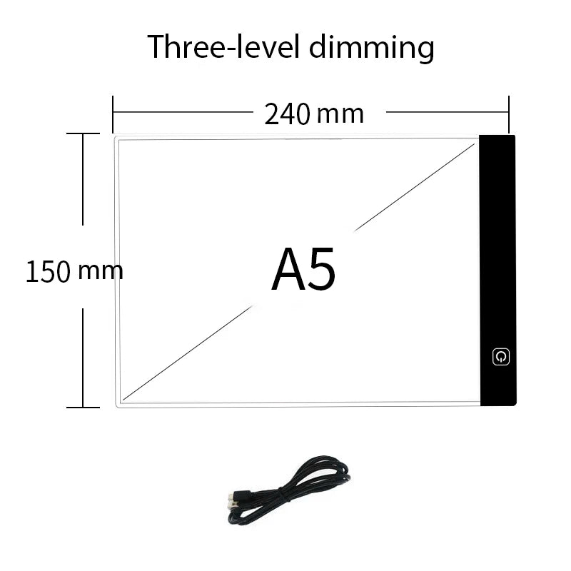 Moktan Sabai A5 LED Drawing Copy Pad Dimmable Light Board Adjustable Art Tablet Educational Toy