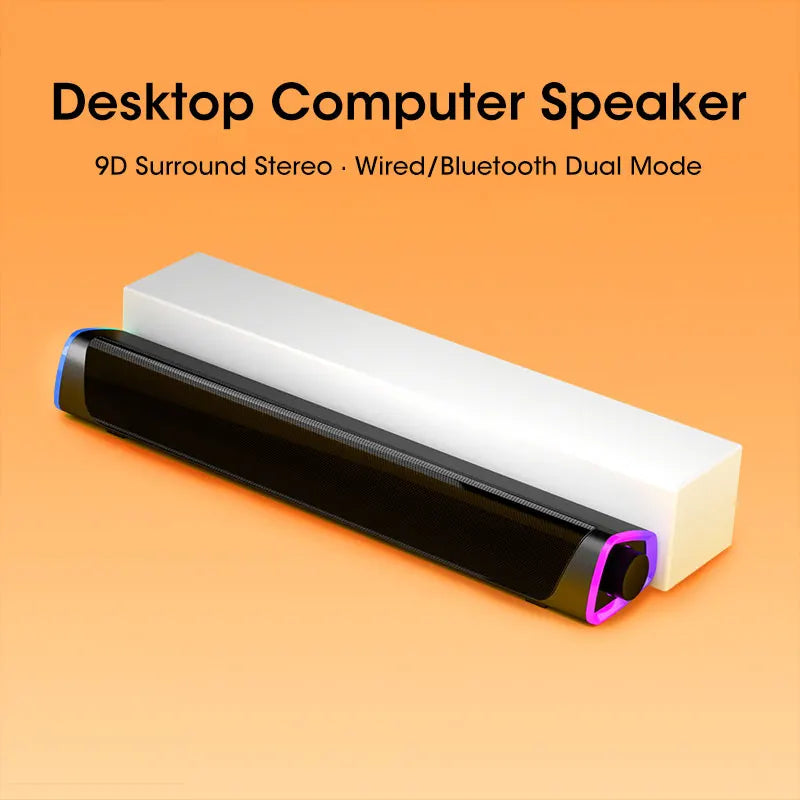 Moktan Sabai 4D Computer Bluetooth Speaker Bar – Stereo Sound Subwoofer for PC, Laptop & Mac