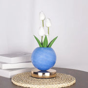 Moktan Sabai Tulip LED Night Light USB Rechargeable Desk Table Lamp for Bedroom & Holiday Decor White tulips