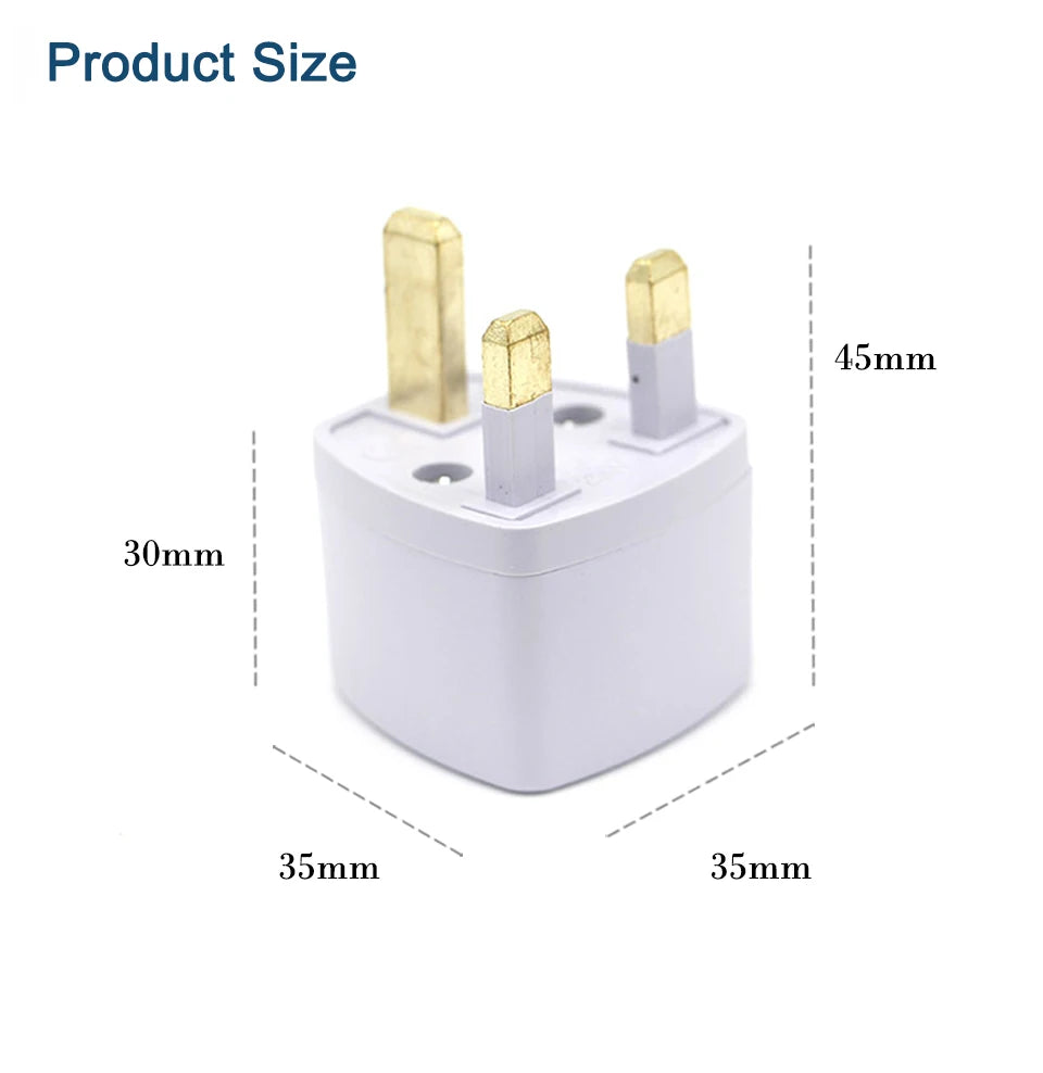 Moktan Sabai Universal Travel Plug Adapter EU US AU to UK 3 Pin AC Power Converter