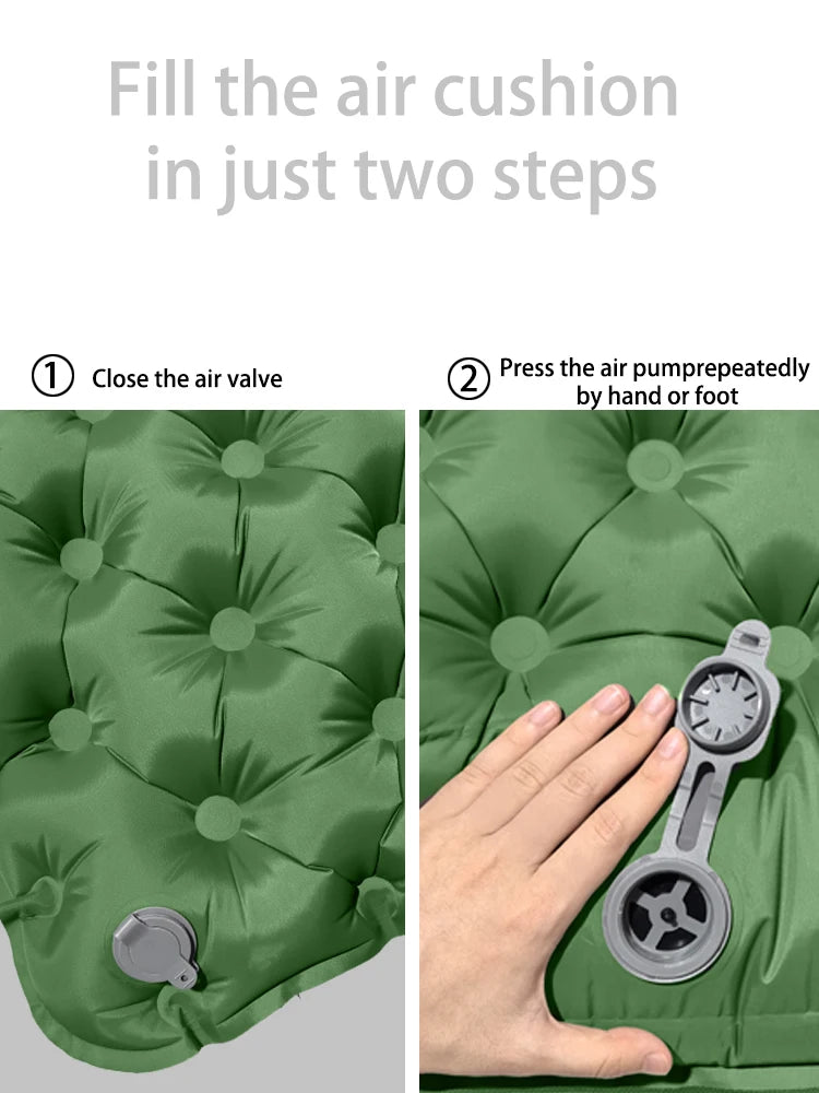 Moktan Sabai Outdoor Double Inflatable Mattress Extra Wide Camping Sleeping Pad Ultralight Bed