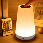 Moktan Sabai RGB Color Changing Night Light Touch Dimmable USB Rechargeable Lamp for Bedside white