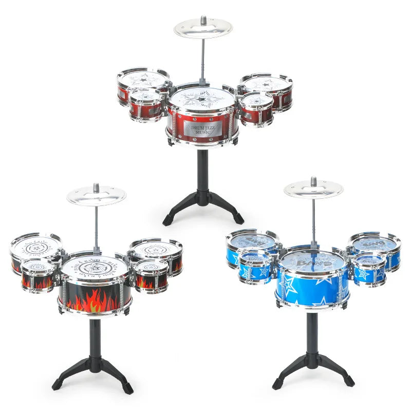 Moktan Sabai Kids Jazz Drum Set 5 Drum Kit with Cymbal Beginner Musical Toy